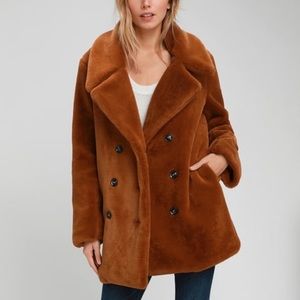 Avante brown faux fur coat